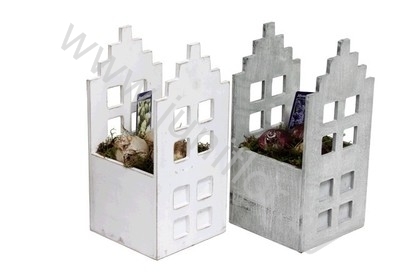 Гиацинт Houten Huis Wit_Grijs+Hyacint