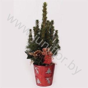 Ель Pic.Glossy Red X-Mas Tuft NO SNOW