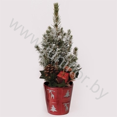 Ель Pic.Sn.Glossy Red X-Mas Tuft SNOW